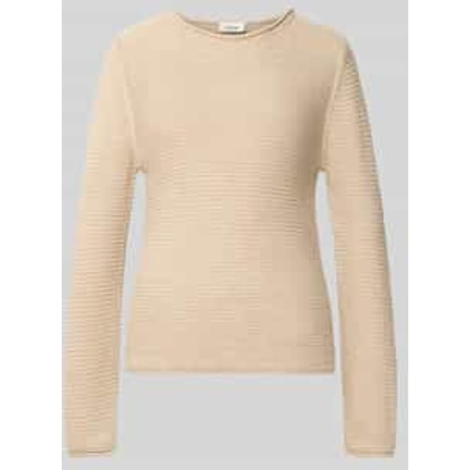 Regular fit gebreide pullover van katoenmix