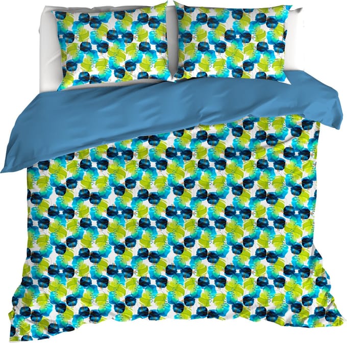 De Witte Lietaer Dekbedovertrek Whimsy, Blue Blizzard - 200 x 200/220 - Katoen Percal
