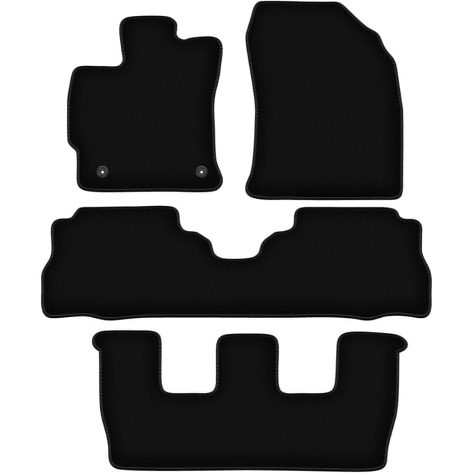 BASIC zwarte veloursmatten voor: Toyota Prius III Plus 7 personen (2011-)