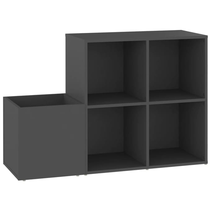vidaXL - Opbergkast - 105x35,5x70 - cm - bewerkt - hout - grijs