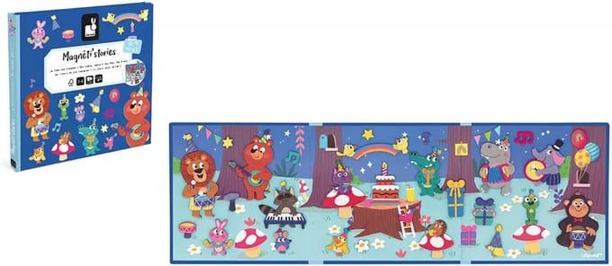 Janod - Magneti Stories - Dierenfeest – Educatieve magneetset