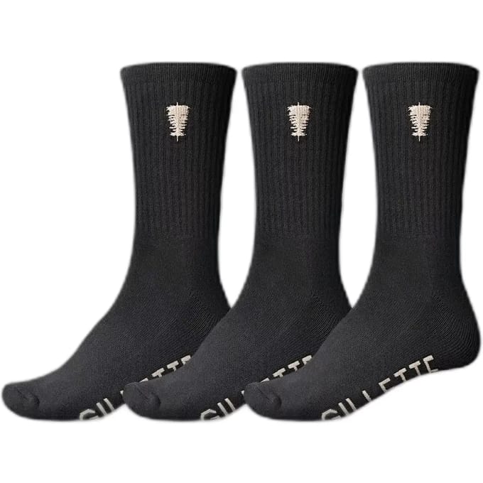 Globe Gillette Crewsokken 3 Paren Zwart EU 39-44 1/2 Man