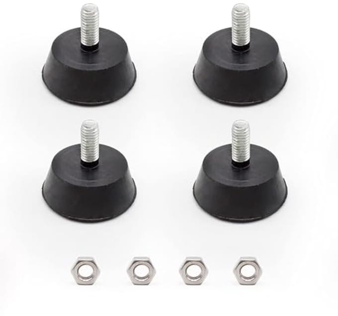 Rubberen voetjes voor meubels - Schroefbare buffertjes M6 x 16 mm