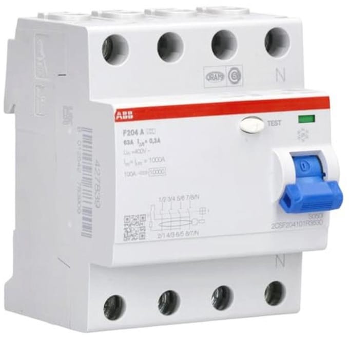 FI-veiligheidsschakelaar 4-polig 63A 230V - Elektronische schakelaarschakelaar