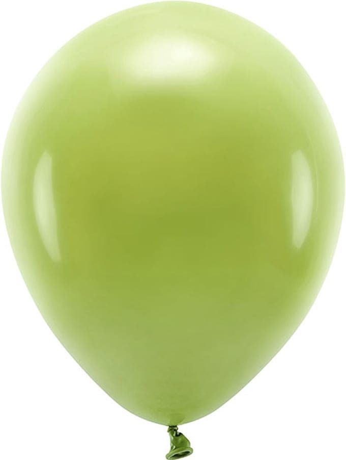 Partydeco - ECO ballonnen - Olijfgroen 10 stuks (30 cm)