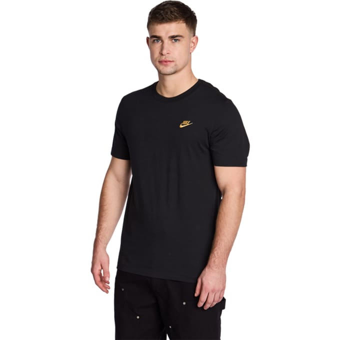 Nike Club T-shirts Heren - Zwart - Maat S