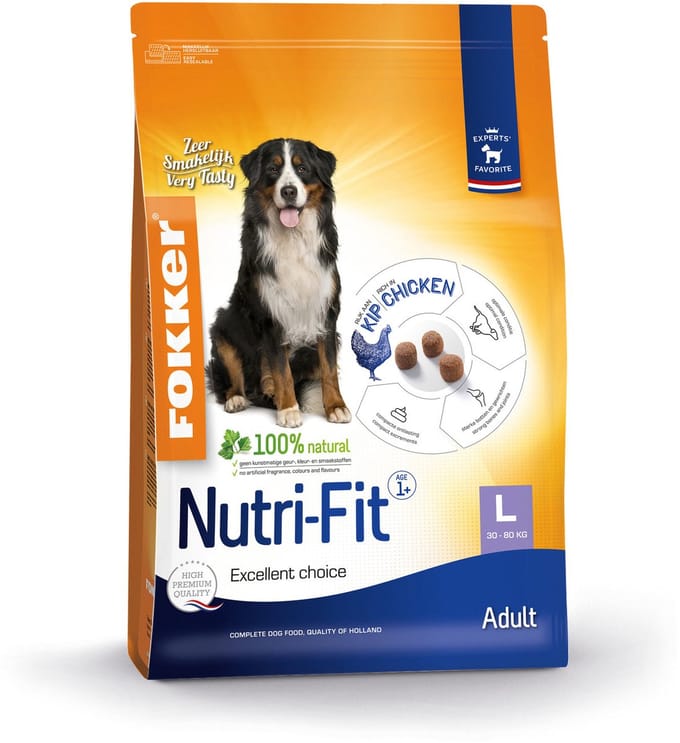 Fokker Dog Nutri-Fit L Kip - Hondenvoer - 2.5 kg