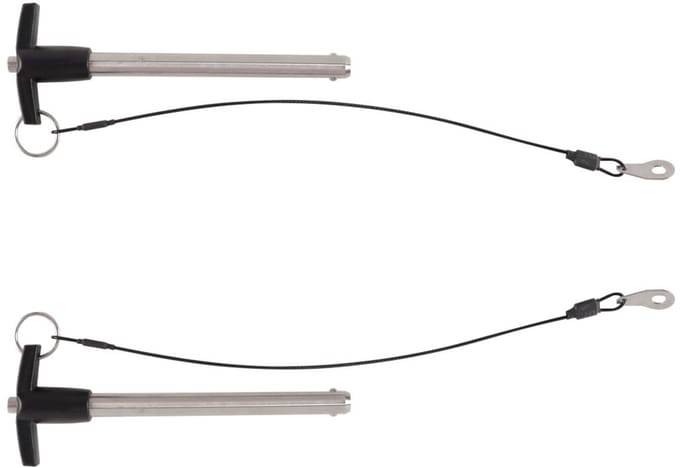 Dailygoods - Set van 2 T-greep Borgpennen voor Snelontgrendeling 100 mm