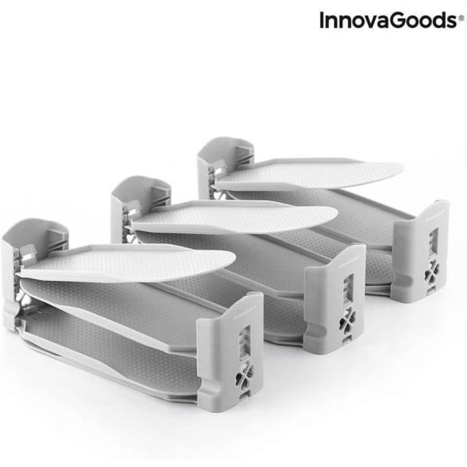 Range-chaussures - InnovaGoods - Sholzzer - Réglable - 6 Unités - Gris gris