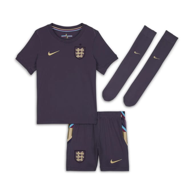 Nike England 24/25 Junior Away T-shirt Met Korte Mouwen Paars 13-15 Years Kinderen