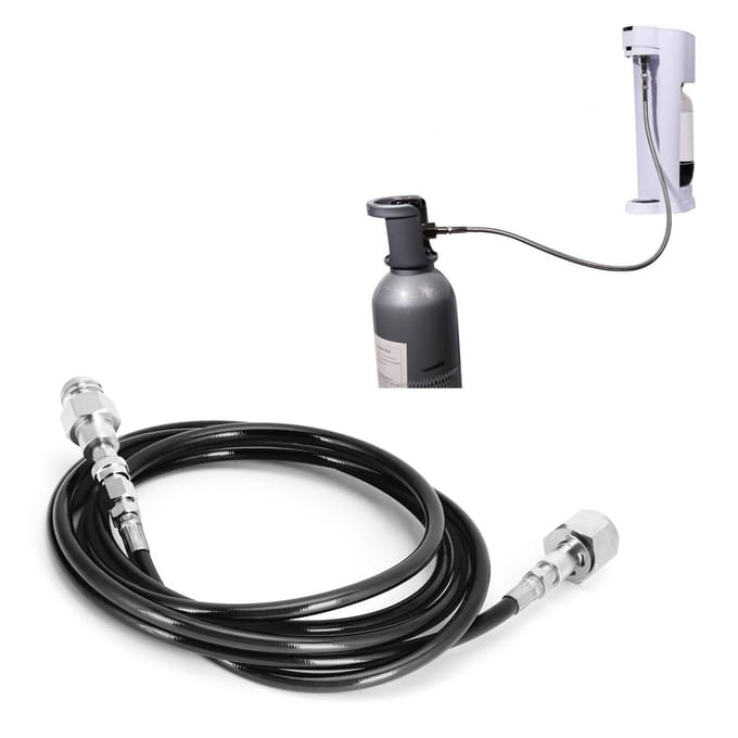 G5/8?14 2.5m Externe Soda Slang Universele CO2 Gasfles Navuladapter Connector KitZwart