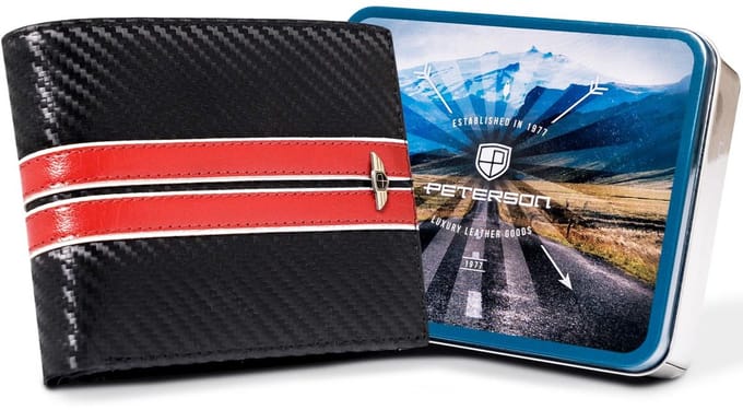 Peterson Sportieve Leren Portemonnee - Herenaccessoires - Ruim - Functioneel - RFID Bescherming