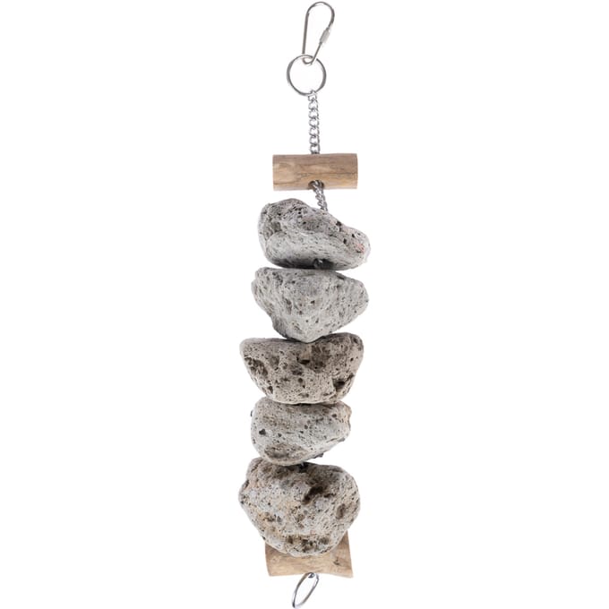 TIAKI vogel speelgoed stenen blok ca. Ø6x30cm vogels