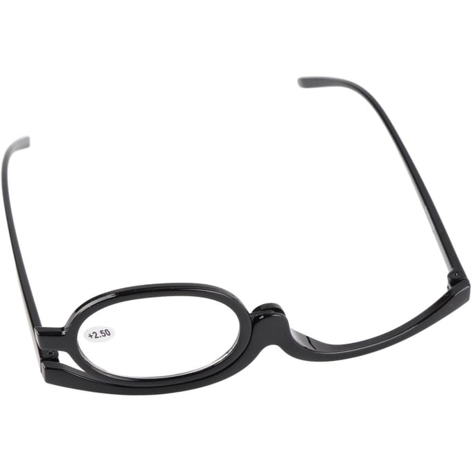 Lunettes de Maquillage Grossissantes pour Femmes Élégantes à Verres Rabattables Lunettes de Lecture Cosmétiques avec Étui +2.50 gray