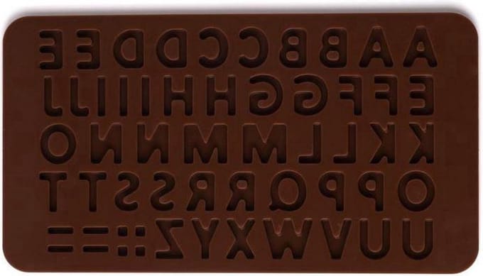 New Age Devi - Siliconen alfabetvorm voor ijsblokjes chocolade en fondant