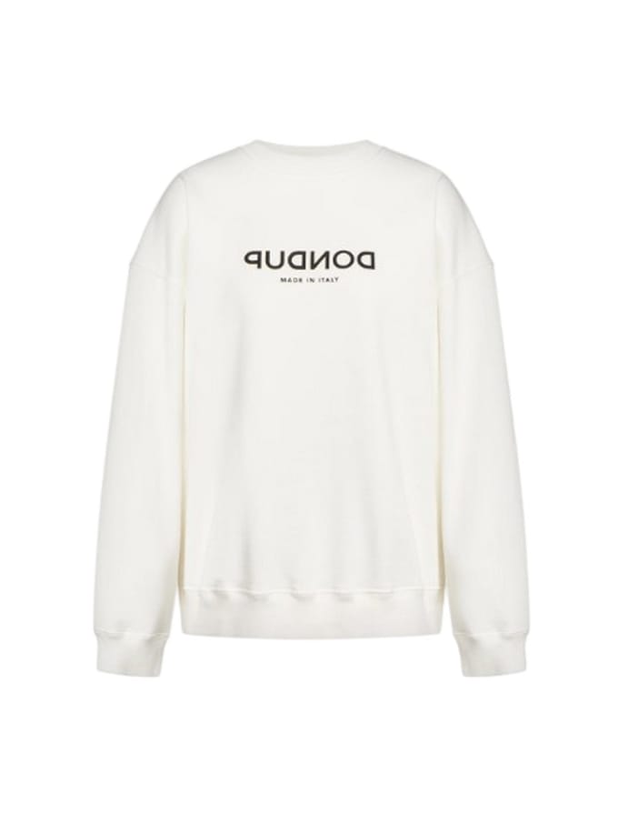 Vrouwenkappen Dondup - over sweatshirt in diagonale sweatshirt - wit