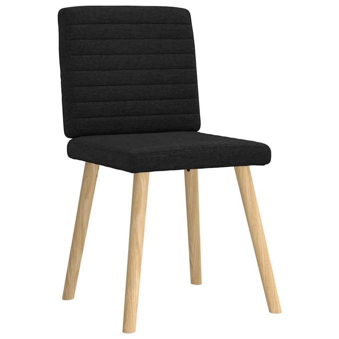 vidaXL - Eetkamerstoelen - 6 - st - stof - zwart