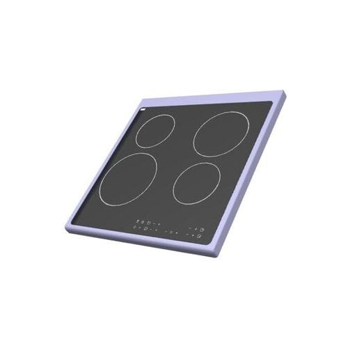 AEG glasplaat met kader, zilver, 596x600mm 140228901058