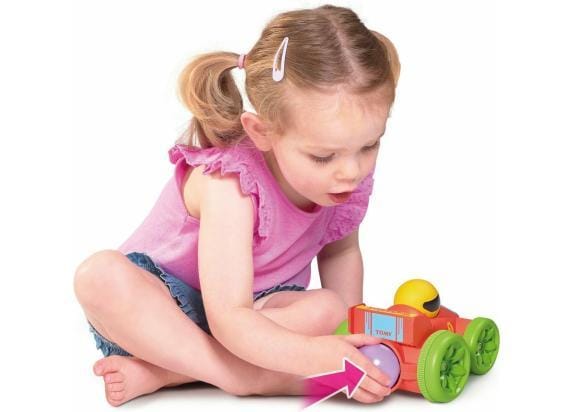 Tomy Pop 'n Go Racer Rood Leerzame spellen Voertuigen Speelgoedauto's voor peuters en kleuters
