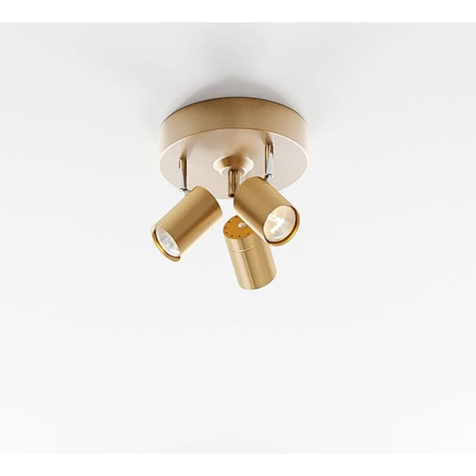 By Rydéns Correct plafondspot 3-lamps mat goud