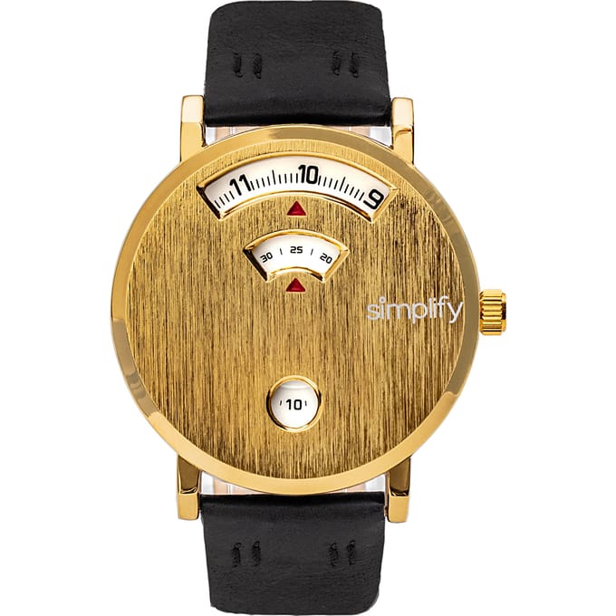 Vereenvoudig de 7000 lederen band horloge