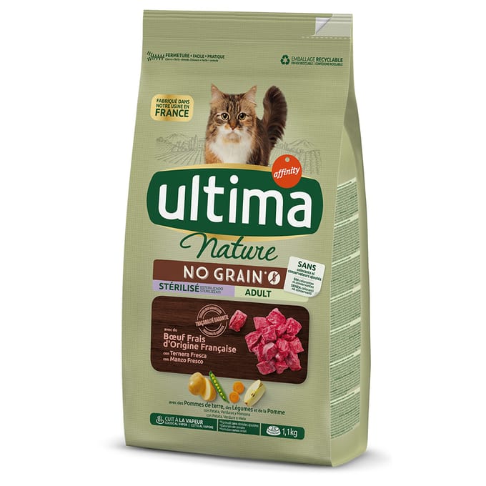 Ultima Nature No Grain Sterilized Rund Kattenvoer - 1,1 kg