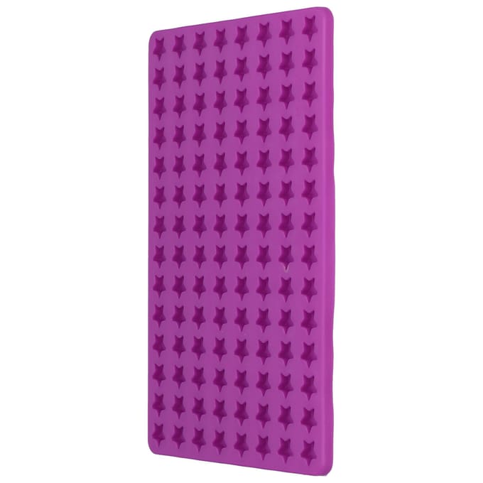 Hondenkoekjesvormen 112 Gaten Vijfpuntige Ster Siliconen Koekjesvormen voor DIY Chocolade Snoep purple
