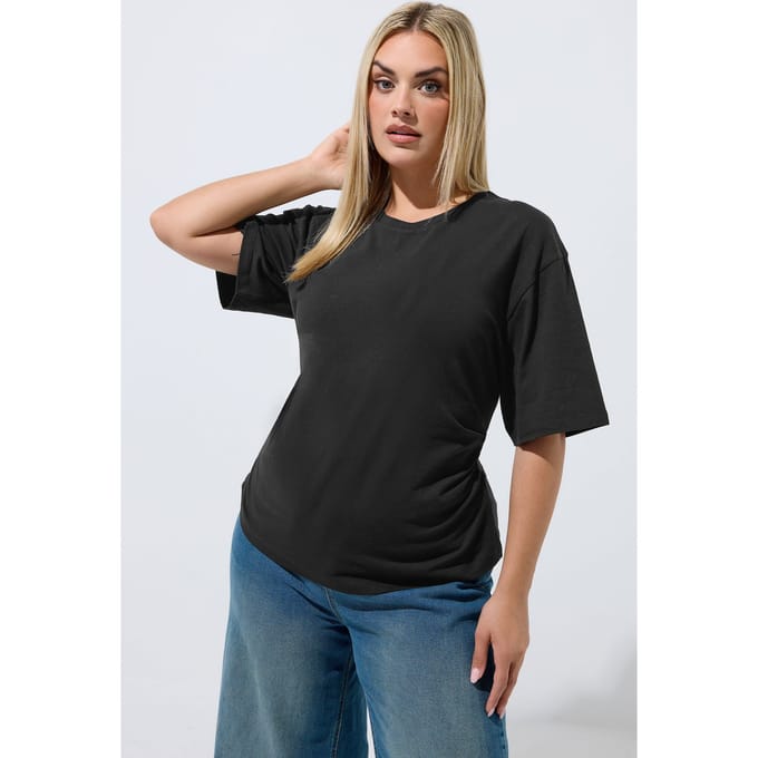 Limited Collection Zwart Tshirt Met Getailleerde Taille Size 48
