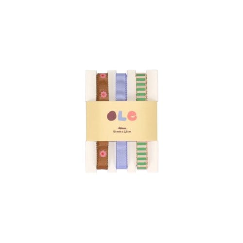 Ole cadeaulinten flower - plain - stripe