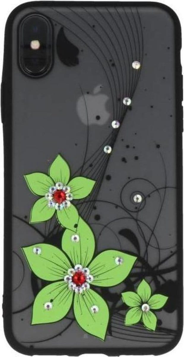 Groen Diamant Narcis Back Cover Hoesje voor iPhone X