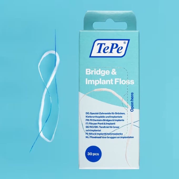 10x TePe Bridge & Implant Floss 30 stuks