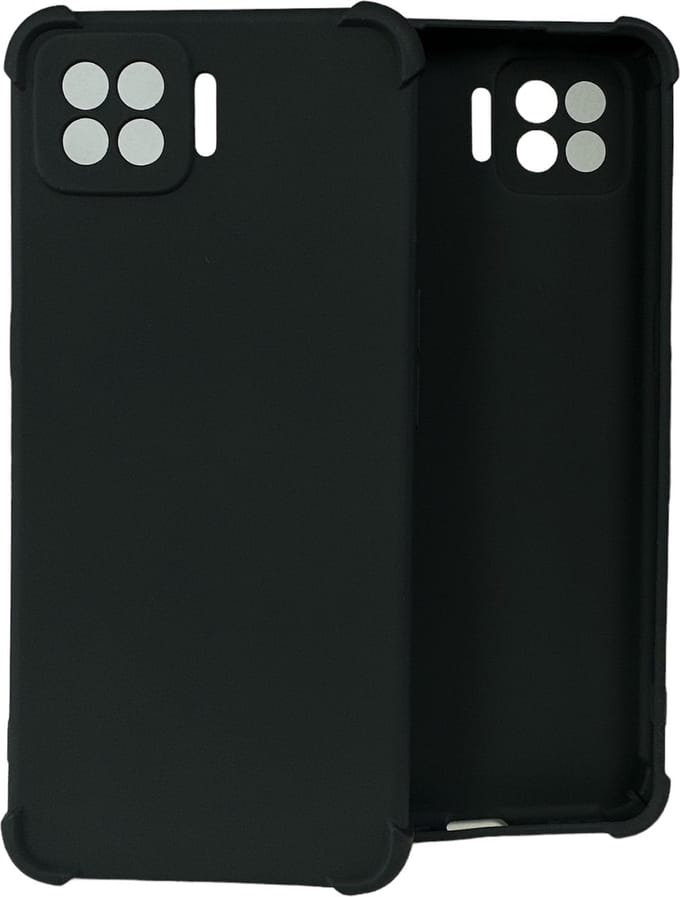 Shockproof Soft TPU hoesje Silicone Case Geschikt voor: Oppo A73 5G - Zwart
