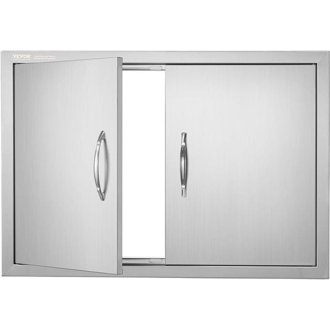 Porte d'accès pour îlot BBQ 774x533 mm Porte de cuisine extérieure Acier inoxydable
