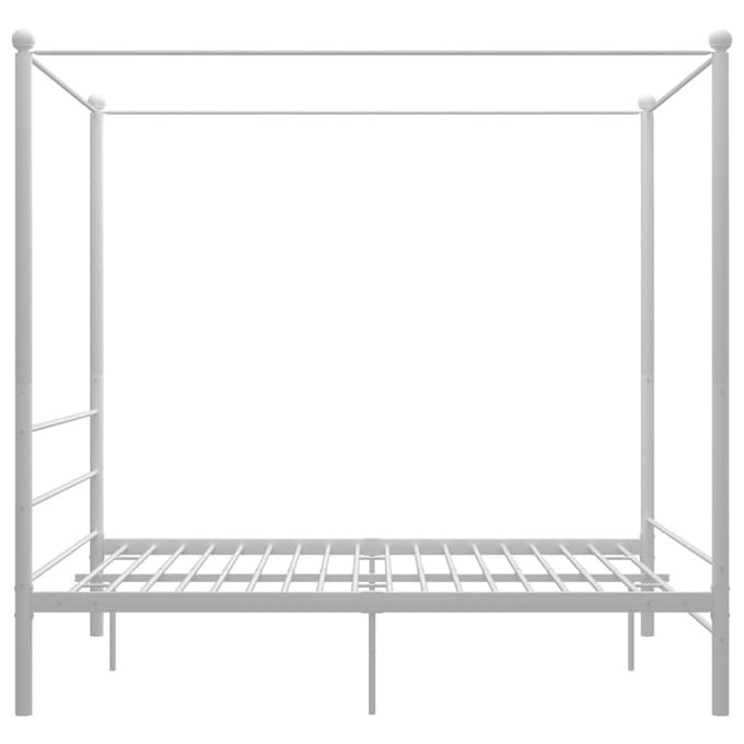 vidaXL - Hemelbedframe - metaal - wit - 160x200 - cm