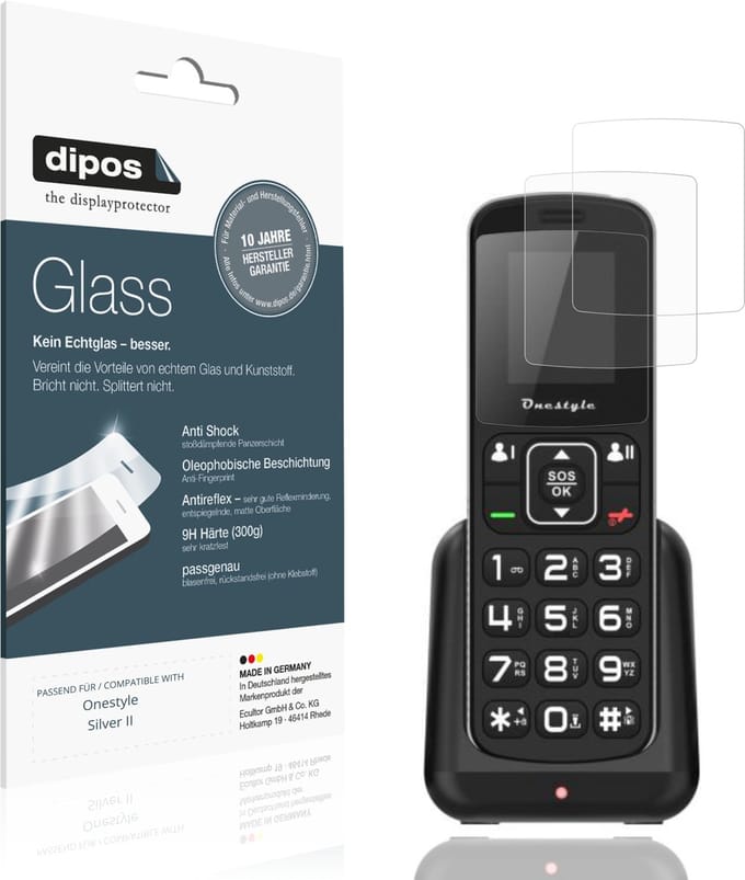 dipos – 2x Matte Pantserfolie geschikt voor Onestyle Silver II | 9H Screenprotector