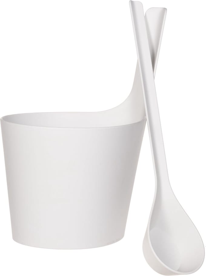 Rento Pisara Design Sauna emmer en lepel - Wit