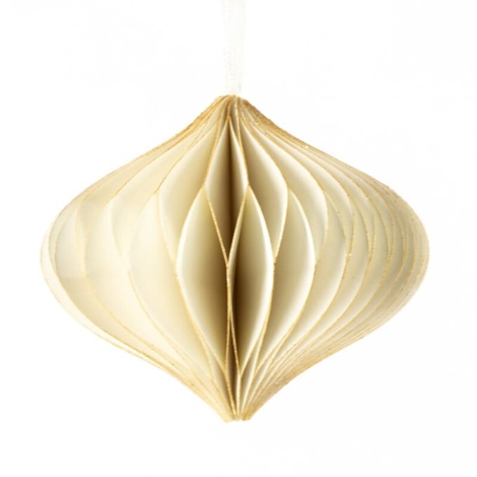 Papieren honeycomb hanger wit