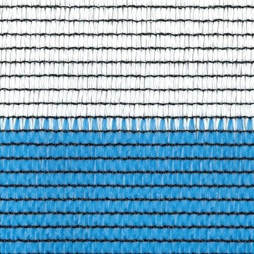 TENAX Soleado Privacy Net - Wit/Blauw Gestreept, 2,00 x 5 m