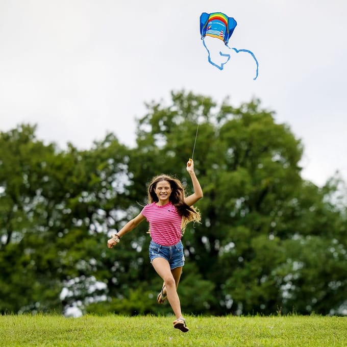 Schildkröt vlieger Pocket Kite L voor kinderen - ripstop polyester.