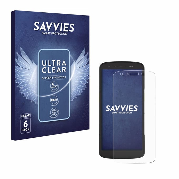 Savvies - Screenprotector voor Zebra TC22 / TC27 - Folie Beschermfolie transparant 6 Stuks