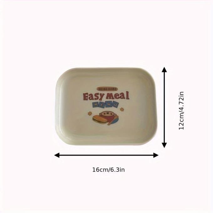 1 plateau de petit-déjeuner en forme de dessin animé coréen, mignon, pour table, collation, vaisselle, accessoires photo Small code gray