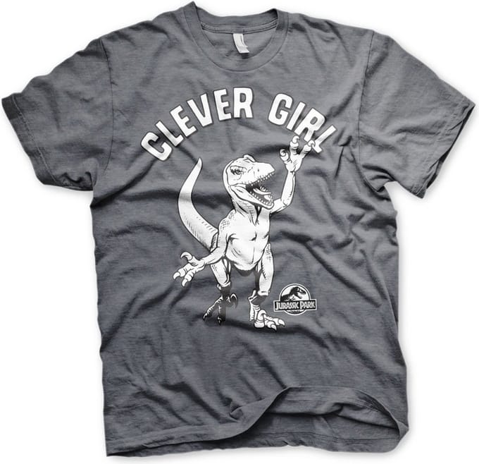 Jurassic Park Clever Girl T-shirt Dark-Heather