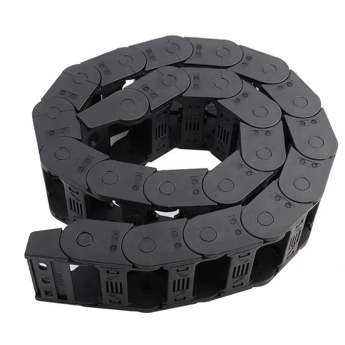 100cm 25 x 57mm Nylon Open Beide Zijden Kabeldrager Sleepketting Graveermachine Accessoire black