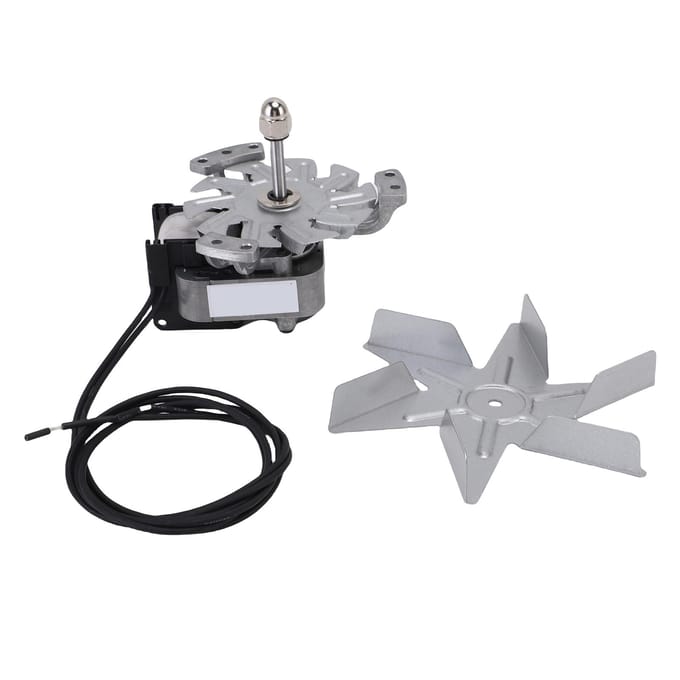 Ovenmotor en ventilatorblad Hittebestendig Aluminium Hoge Prestaties Droogmotor met 6 Ventilatorbladen gray