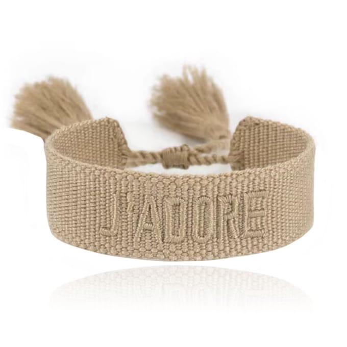 Deja J'adore Gevlochten Armband - Beige