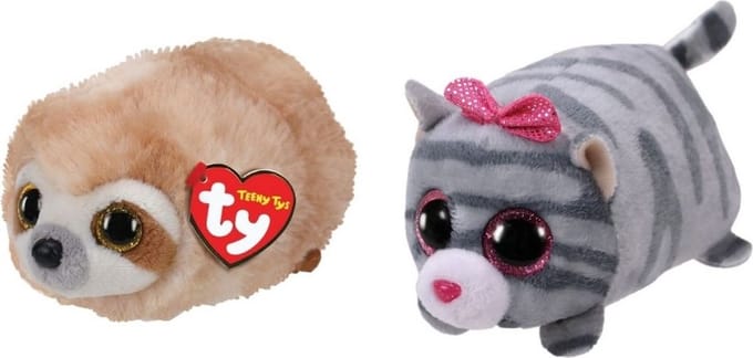 Ty - Knuffel - Teeny Ty's - Dangler Sloth & Cassie Mouse