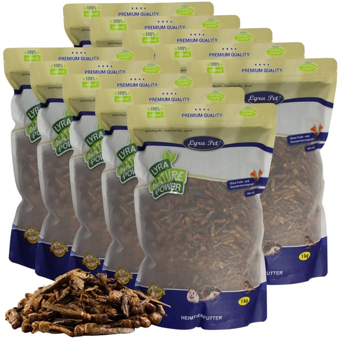 10 kg Lyra Pet® Gedroogde sprinkhanen