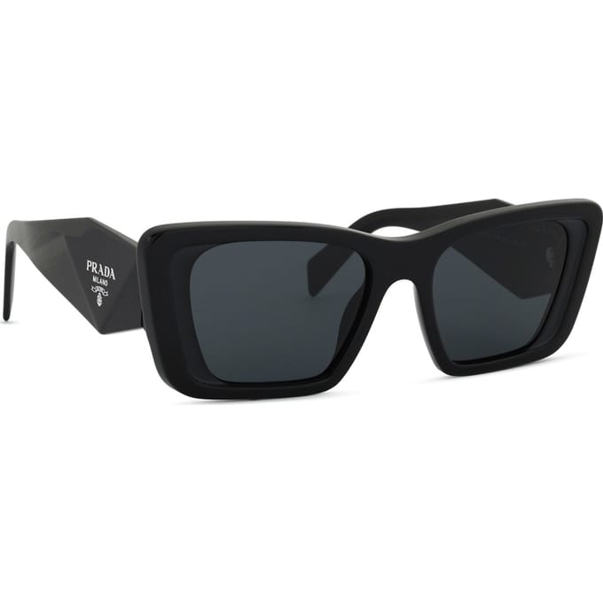 Prada PR08YS 1AB5S0 zwarte donkergrijze zonnebril