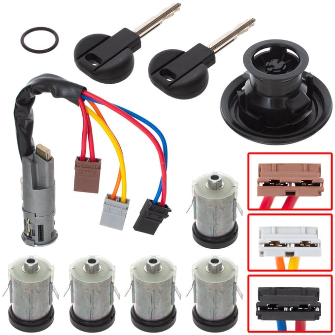Modecar - Complete Stuurkolom Slot Set - Fiat Scudo - Vervangend Onderdeel