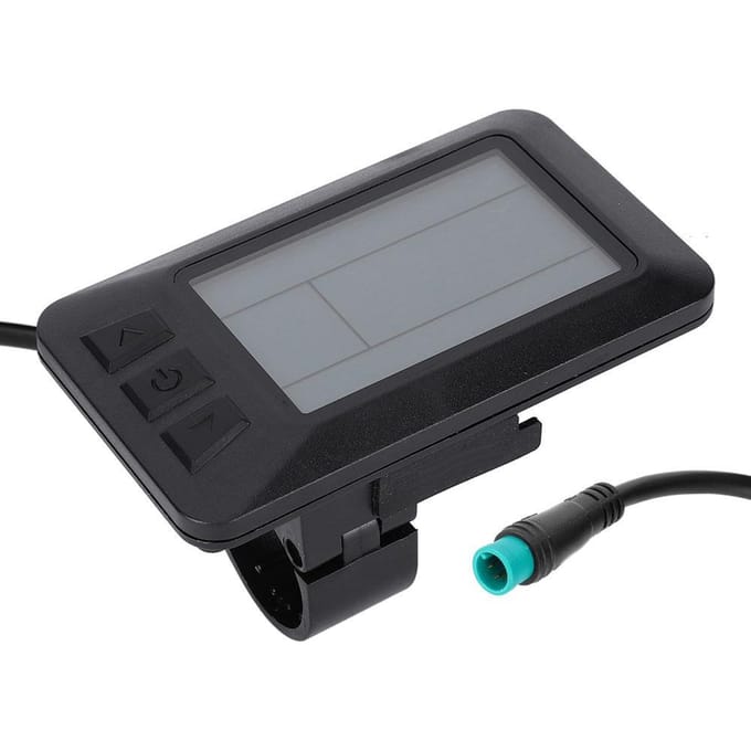 Accessoire Électrique de Conversion de Vélo KT LCD7 Instrument LCD avec Connecteur Étanche USB gray